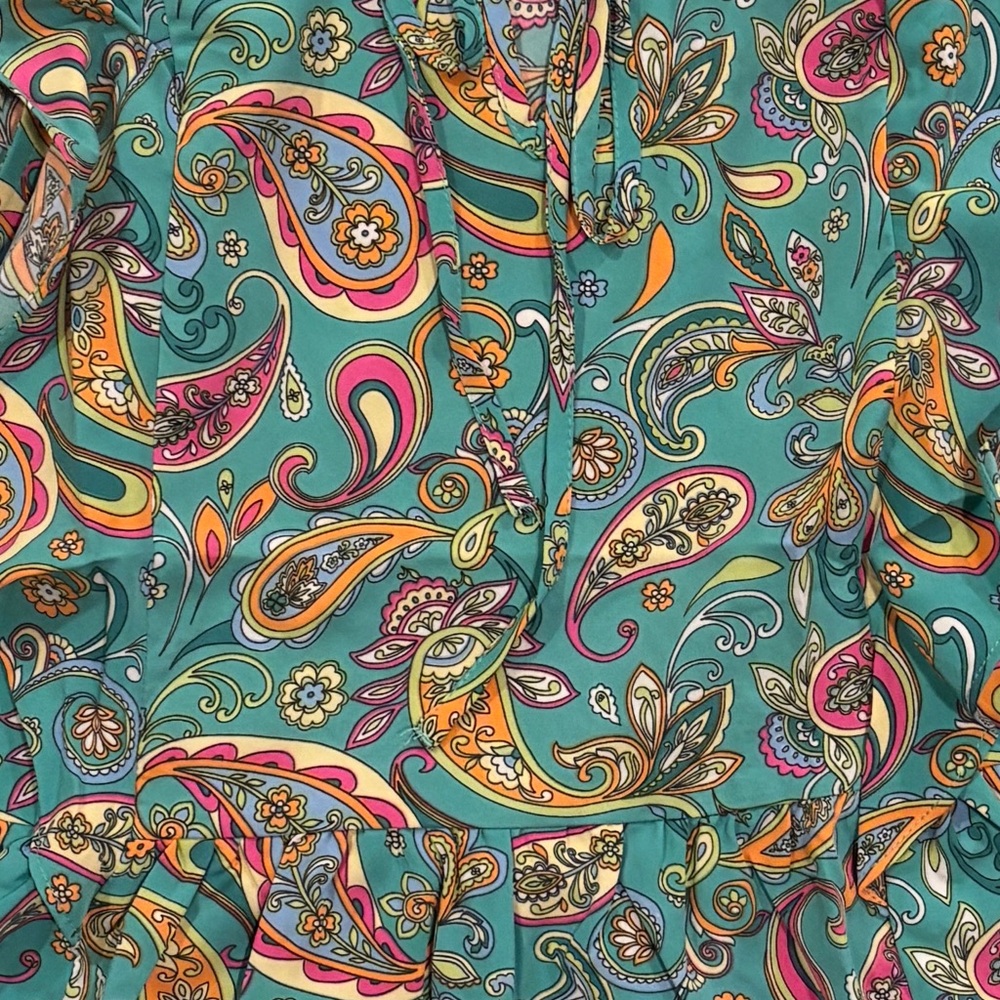 Paisley Print Blouse - Multicolor - Picture 6 of 9